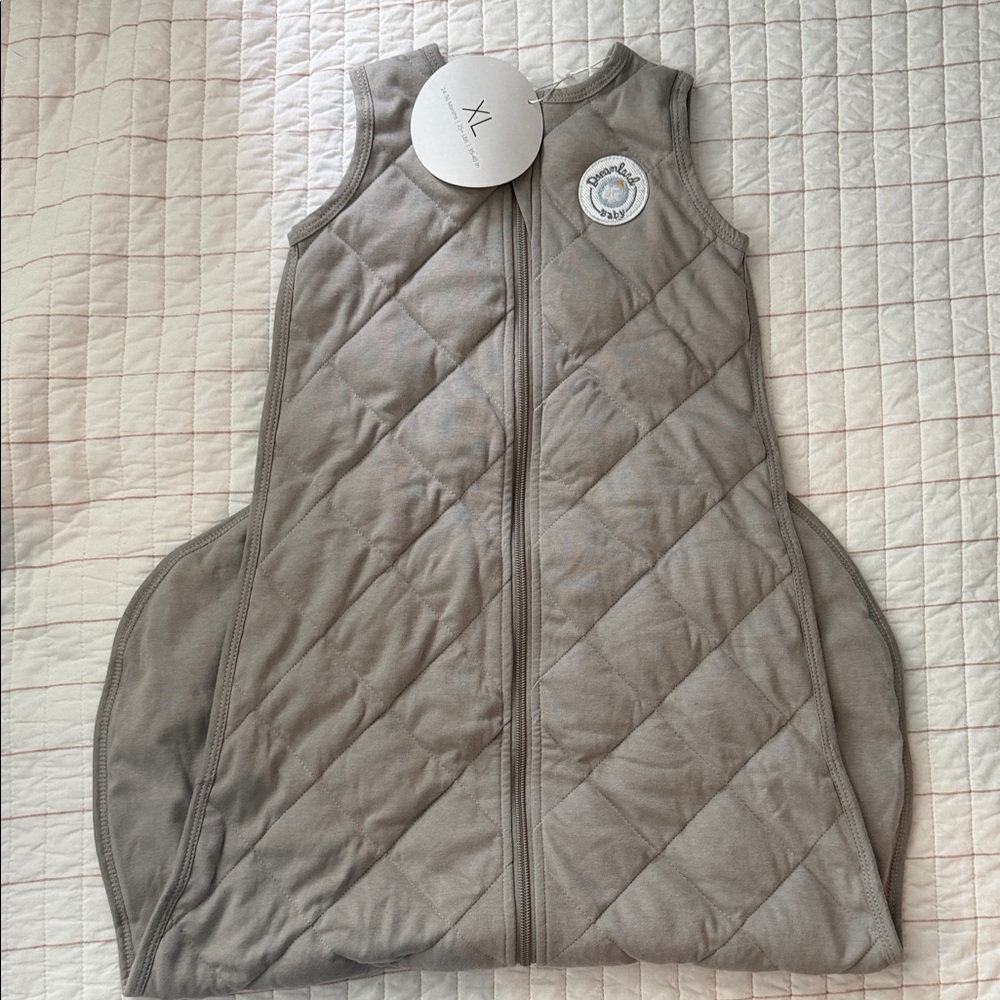 Gray Quilted weighted sleepsack